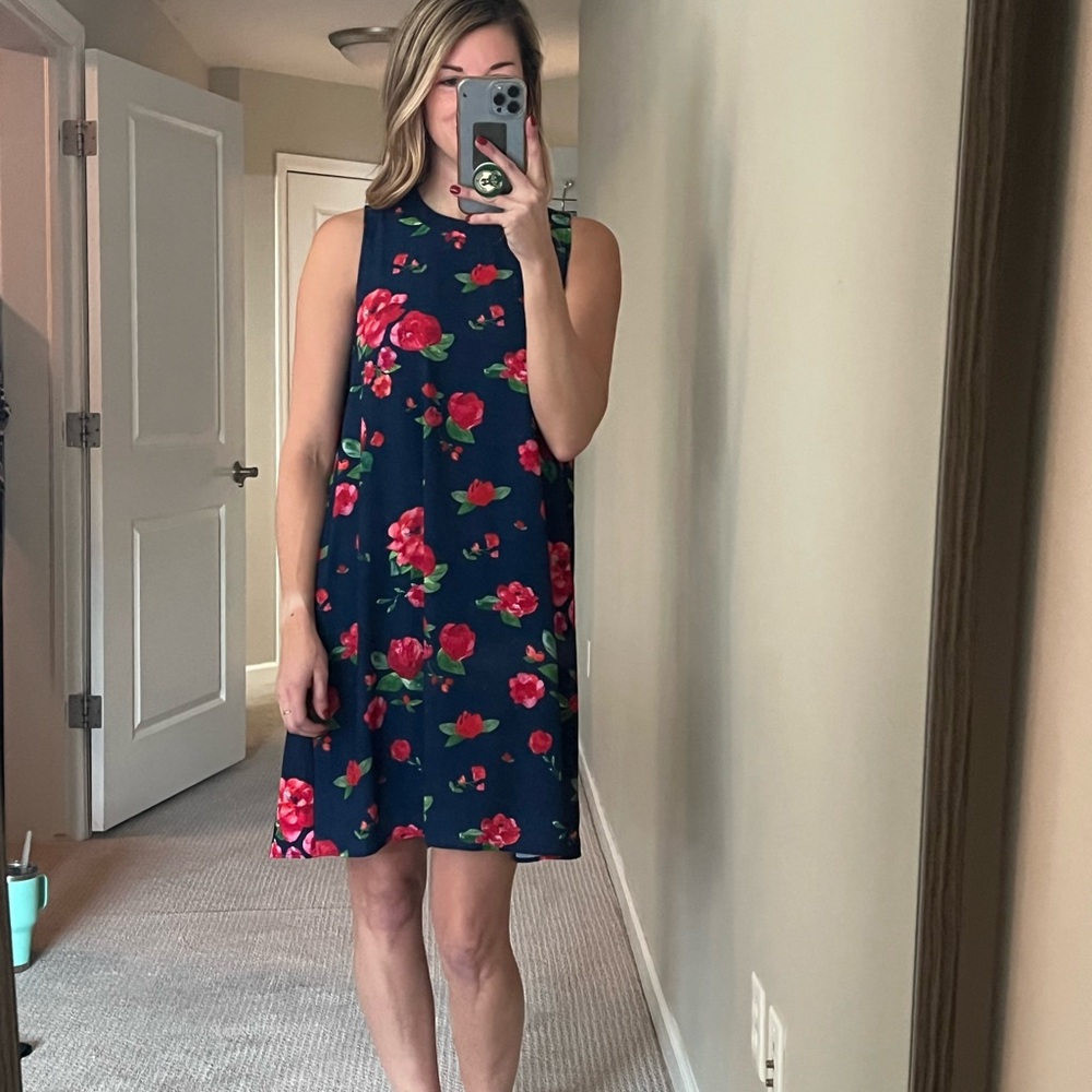 Mud Pie Pink Floral Sleeveless Sundress (great condition)